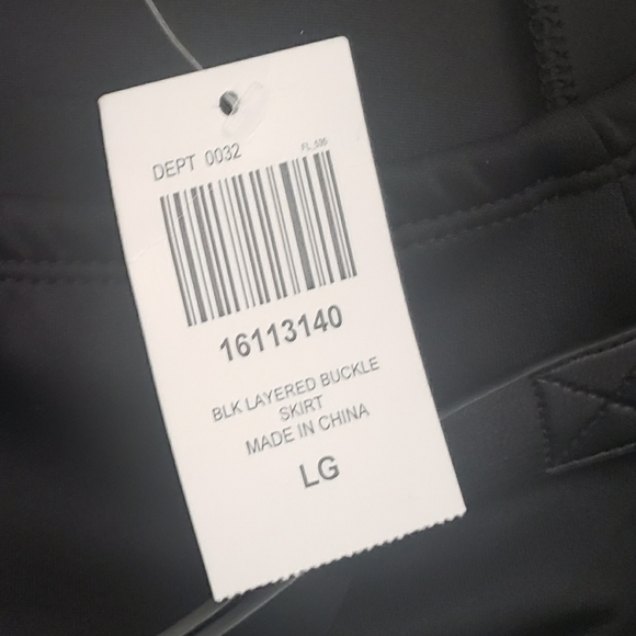 NWT Hot Topic Sz L Black Lace Layered Buckle Mini Skirt - Picture 9 of 12